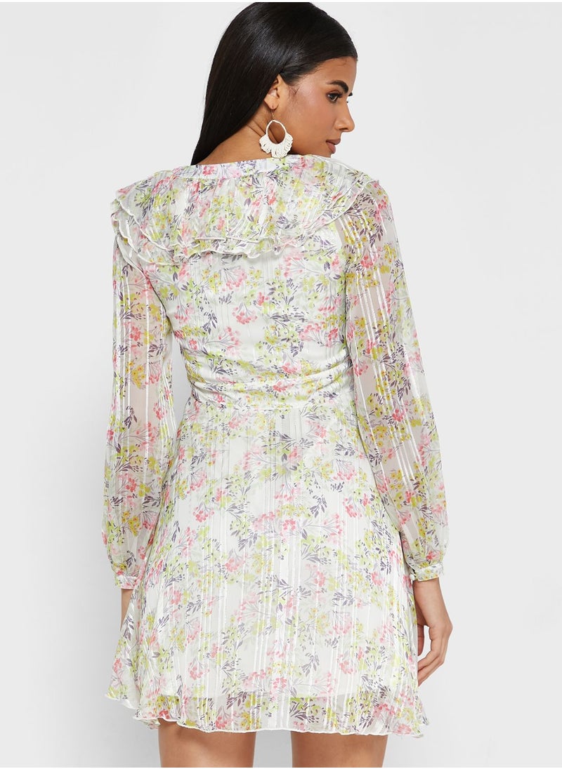 Maya Puff Sleeve Floral Print Dress  - Image 2
