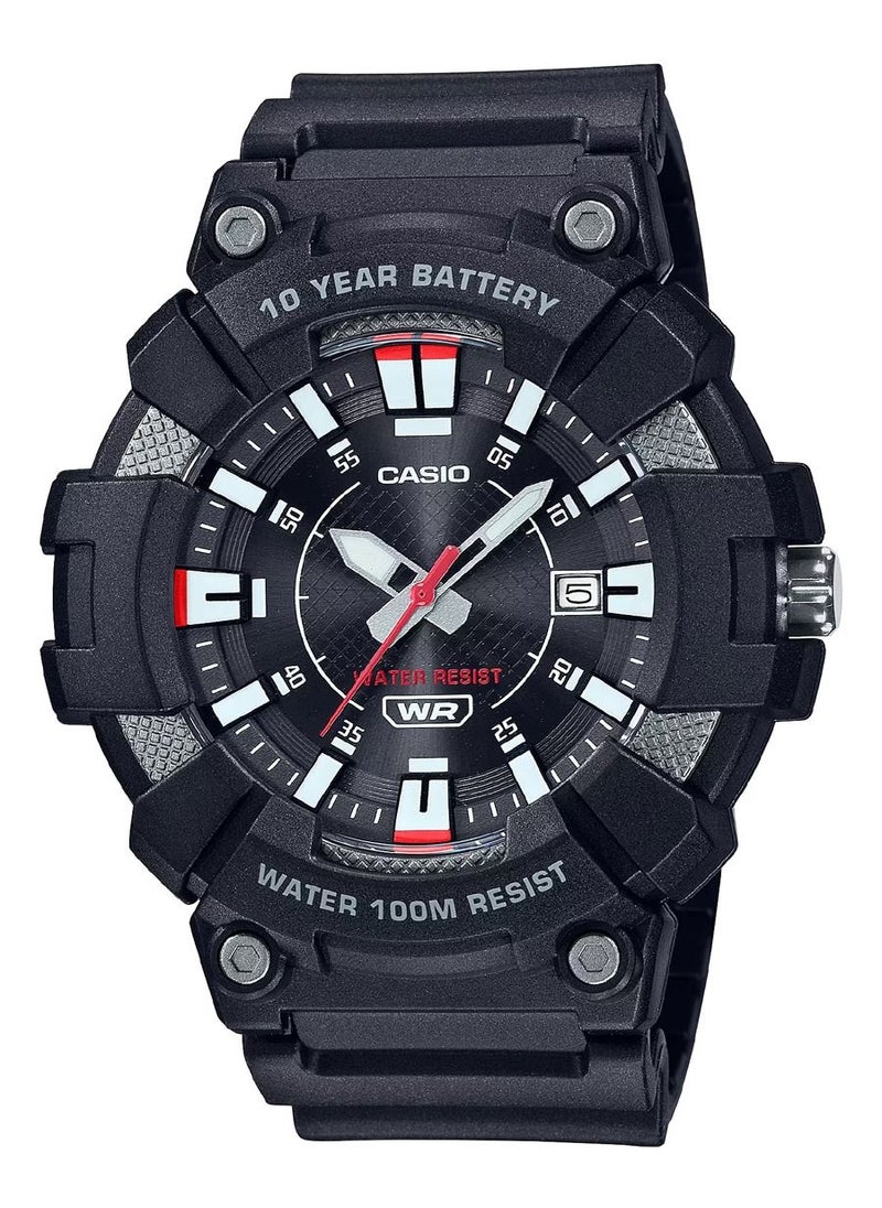 CASIO - Men's Analog Black Dial Watch 49mm - MW-610H-1AVDF - Image 1