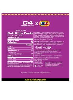 C4 C4 Energy Drink Hawaiian Grape Popsicle Energy Drink Pack of 12  - Image 2