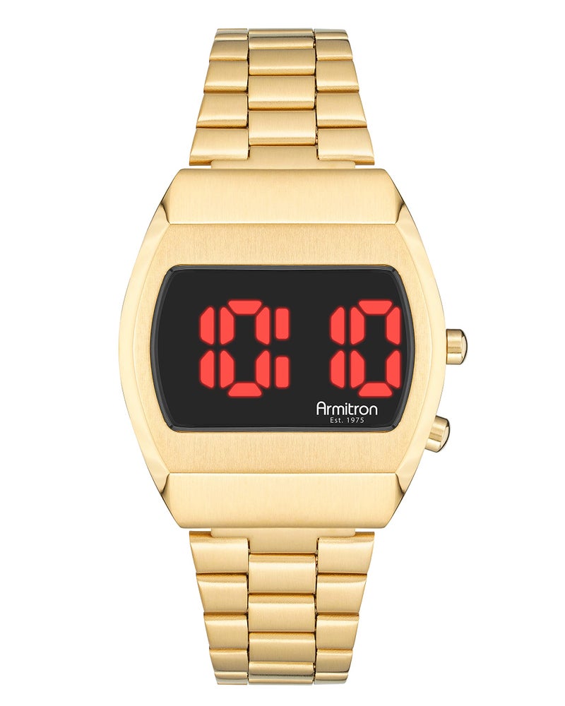 Armitron Sport Men Quartz Sport Watch with Stainless Steel Strap, Gold, 14 (Model: 40/8475BRGP) - Image 1