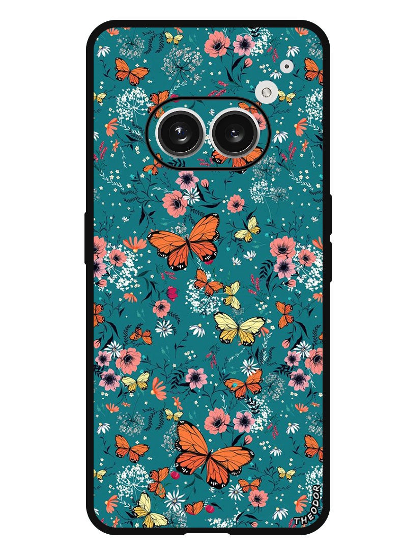 Theodor Protective Case Anti Scratch Shock Proof Bumper Cover For Nothing Phone (2a) Butt Flowers - Image 1