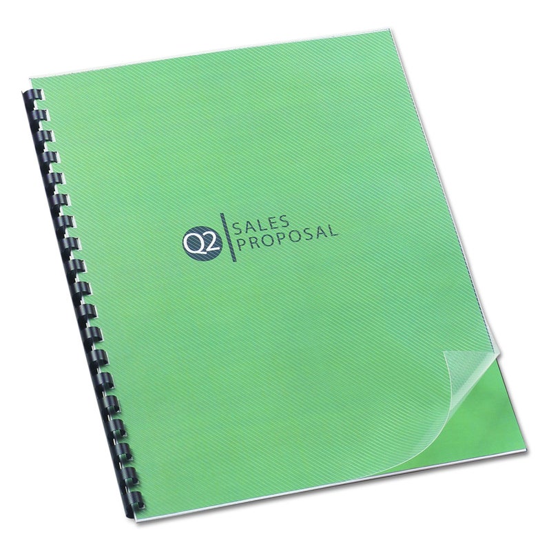 GBC Designer Premium Plus View Presentation Binding Covers, Square Corners, Lined Pattern, 25 Pieces Per Box (GBC2514496) - Image 1