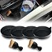 EKUWU Car Cup Coasters Silicone Cup Holder Insert 4 Pack with Auto Detail Brush 2 Pack NonSlip Raised Edge Spill Guard Car Interior Accessories Universal for SUV Sedan Truck Black - Image 2