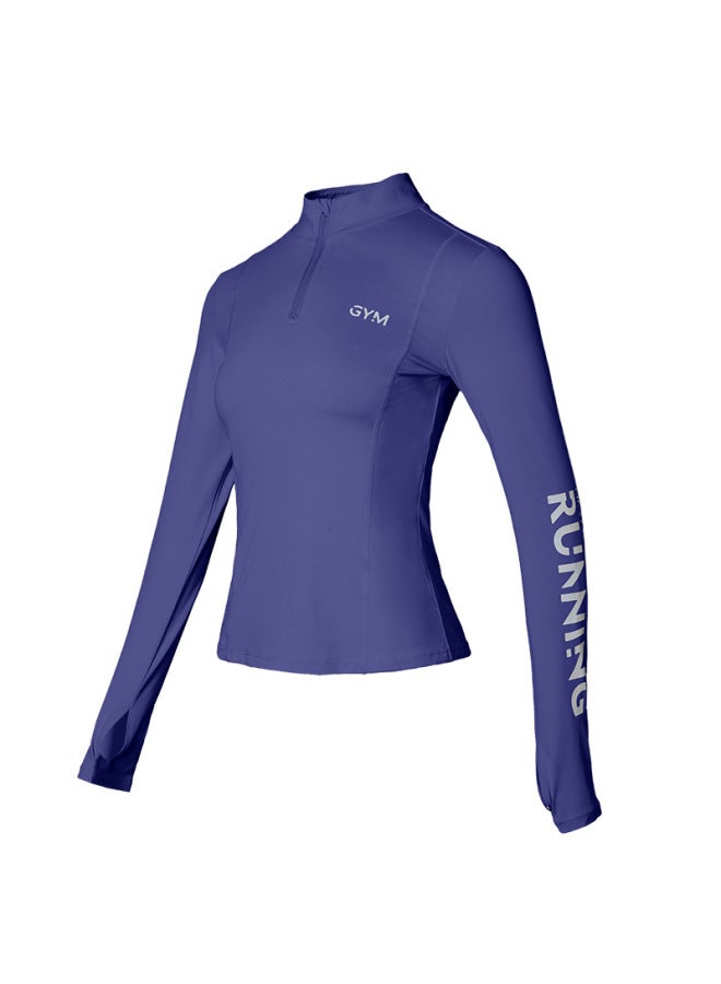 New Style Yoga Wear For Women, Spring And Autumn Sports Tops, Half-zip Pilates Training Clothes, Breathable Running Fitness Clothes, Long Sleeves