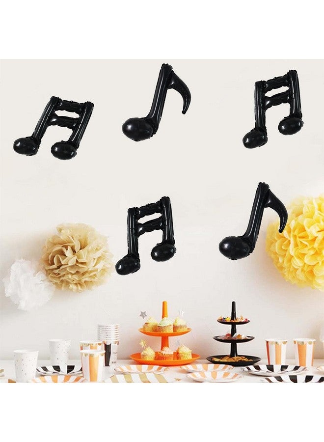 TONIFUL 20pc Music Note Balloons - Black Music Notes Party Decorations - Aluminum Foil Balloons for Birthday, Baby Shower Celebrations - Image 5