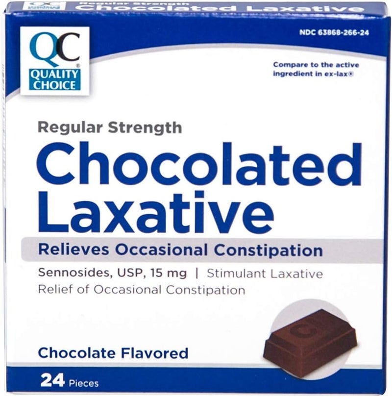 Quality Choice Regular Strength Chocolate Laxative 24 Count Each (1)