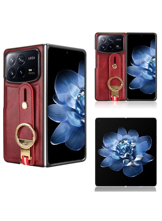 The Bros Case For Xiaomi Mix Fold 4 Wristband Leather Back Phone Case