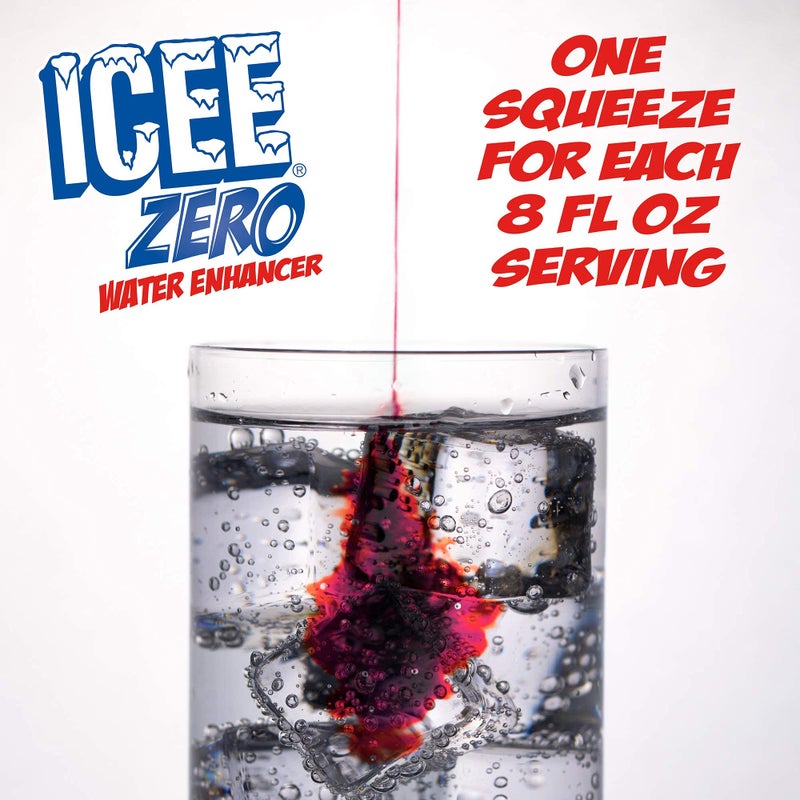 ICEE Zero Calorie Cherry Liquid Water Enhancer Drink Mix, Natural Flavor Drops, Sugar Free, 1.62 Fl Oz Concentrate (48 ml) - 4 Pack - Image 4