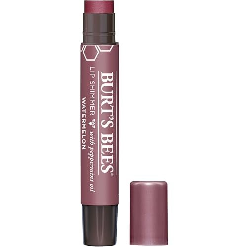 Burt's Bees Lip Shimmer, Lip Gloss With Responsibly Sourced Beeswax, Watermelon, Natural Origin Lip Care, 1 Tube, 0.09 oz. - Image 1