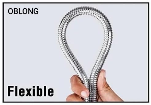 OBLONG 304 Stainless Steel Flexible Shower Tube Hose Pipe for Jet Spray Shower Tube for Bathroom Jet Spray Hand Shower Pipe for Bathroom Health Faucet Tube Hose Pipe Chrome Finish 15 Meter - Image 4