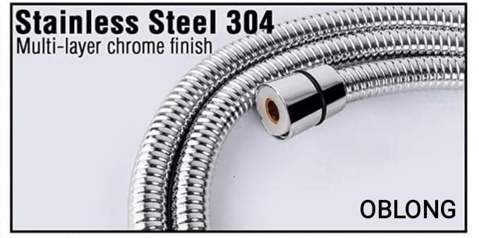 OBLONG 304 Stainless Steel Flexible Shower Tube Hose Pipe for Jet Spray Shower Tube for Bathroom Jet Spray Hand Shower Pipe for Bathroom Health Faucet Tube Hose Pipe Chrome Finish 15 Meter - Image 5