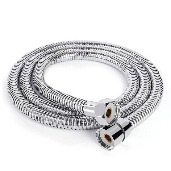 OBLONG 304 Stainless Steel Flexible Shower Tube Hose Pipe for Jet Spray Shower Tube for Bathroom Jet Spray Hand Shower Pipe for Bathroom Health Faucet Tube Hose Pipe Chrome Finish 15 Meter - Image 1
