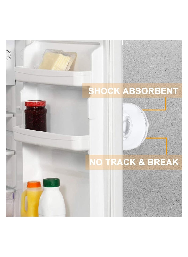 Excefore Door Stopper Wall Protector 9 Pack Adhesive Bumper Protector Reusable Rubber Door Stops from Door Knobs Shock Absorbent Wall Shield for Home Office Door Handle, Transparent - Image 2