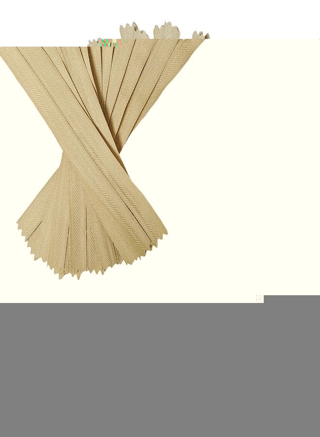 YaHoGa 10pcs 18 Inches Invisible Zippers Conceal Zippers for Sewing, Dress, Garments, Clothes, Pillow, Tailor, Craft (Tan, 18") - Image 1