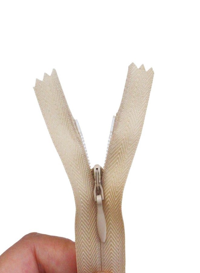 YaHoGa 10pcs 18 Inches Invisible Zippers Conceal Zippers for Sewing, Dress, Garments, Clothes, Pillow, Tailor, Craft (Tan, 18") - Image 3