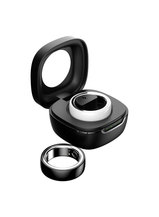 R8 جهاز تعقب اللياقة البدنية الذكي الدائري متعدد الوظائف لمراقبة الصحة ومعدل ضربات القلب وضغط الأكسجين ووضع رياضي سجل-اللون: أسود #18 - Image 2