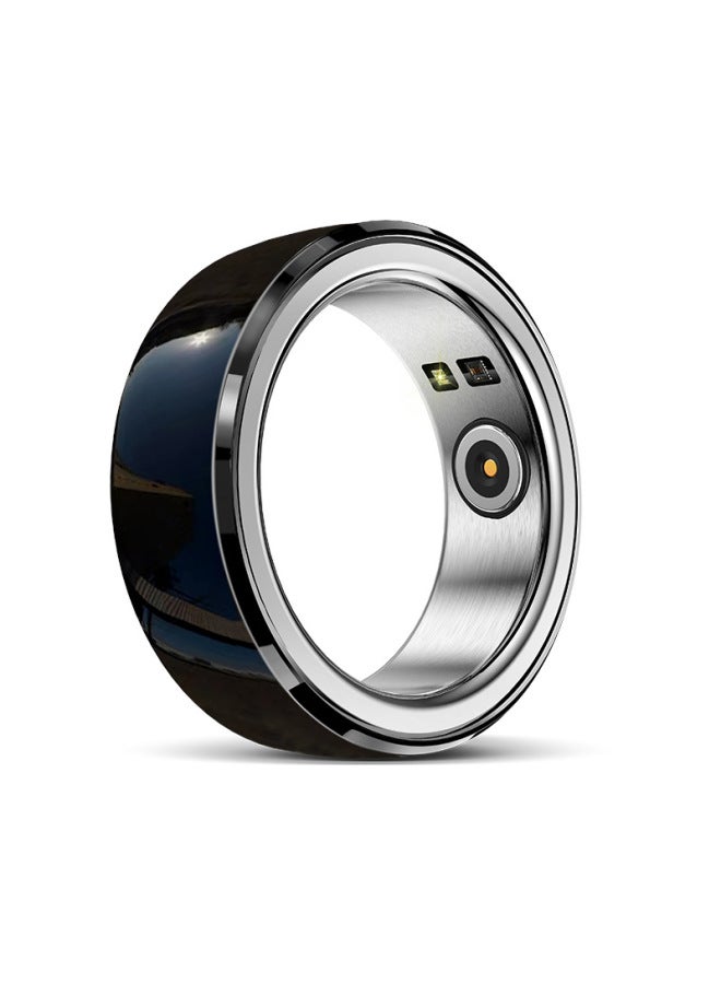 R8 جهاز تعقب اللياقة البدنية الذكي الدائري متعدد الوظائف لمراقبة الصحة ومعدل ضربات القلب وضغط الأكسجين ووضع رياضي سجل-اللون: أسود #18 - Image 1