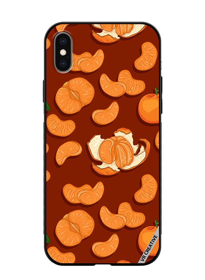 VR CREATIVE Protective Case Cover For Apple iPhone X/XS Tangerines Design Multicolour - Image 1