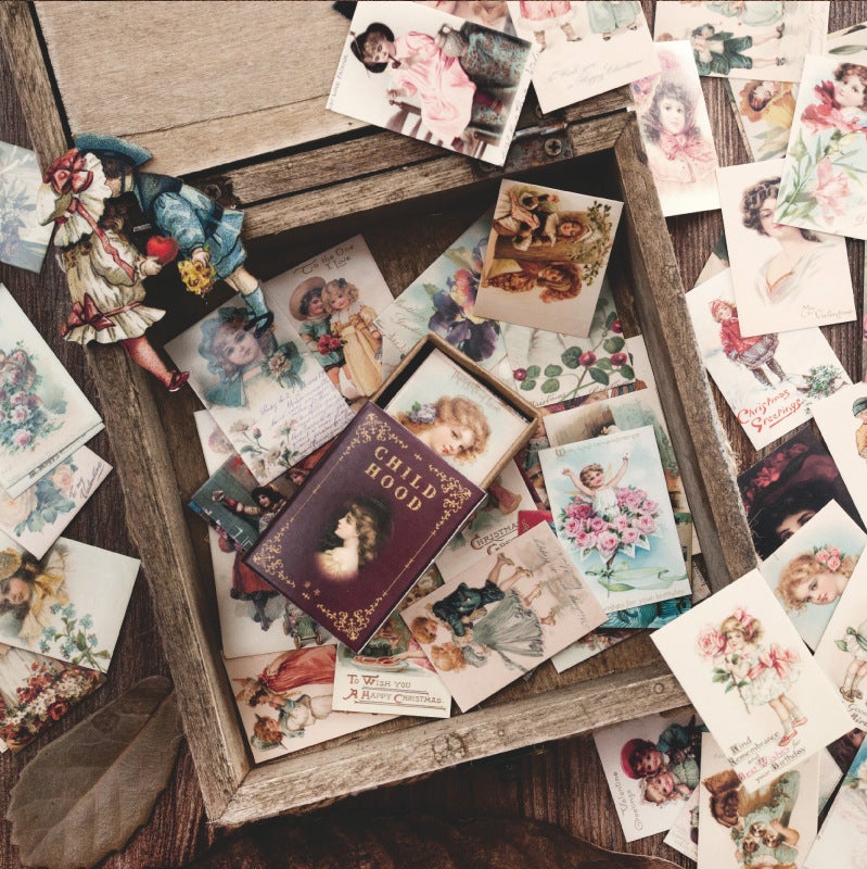 Strange Retro Style Mini Card, Small Book Collection Series, Creative Handbook Decoration Ornaments, 100 Pieces, 10 Types To Choose From - Image 4