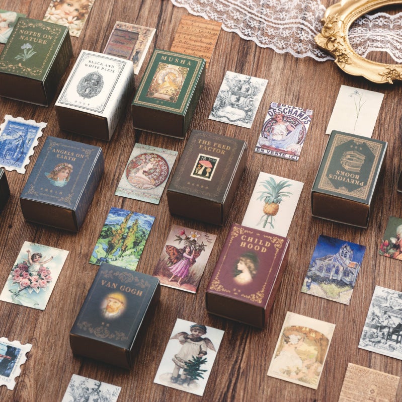 Strange Retro Style Mini Card, Small Book Collection Series, Creative Handbook Decoration Ornaments, 100 Pieces, 10 Types To Choose From - Image 2