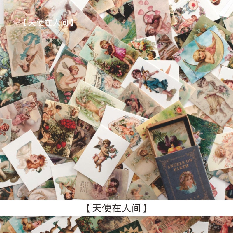 Strange Retro Style Mini Card, Small Book Collection Series, Creative Handbook Decoration Ornaments, 100 Pieces, 10 Types To Choose From - Image 1