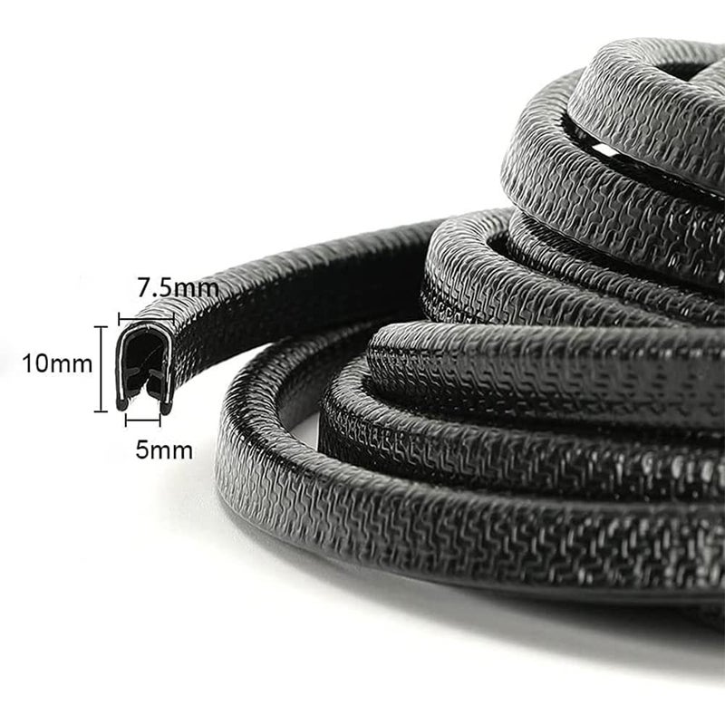 Winunite 32.8ft (10m) Car Door Edge Guards Black â€“ Rubber, No Glue, U-Shaped, Built-in Metal Clips, Fits Most Vehicles, Fade-Resistant, Scratch- and Chip-Resistant â€“ Reduces Dings in Parking Lots - Image 4