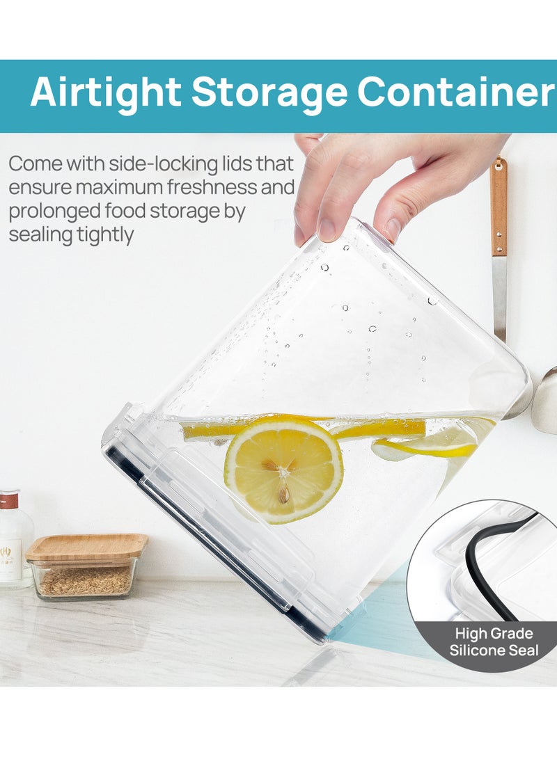 في توب مارت Vtopmart عبوات تخزين محكمة الإغلاق، 4 قطع من حاويات تخزين الطعام الكبيرة للأرز والمعكرونة والدقيق والسكر والحبوب - Image 4