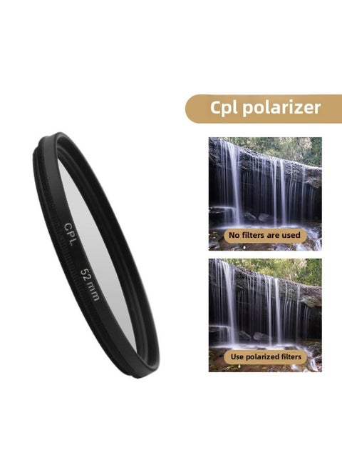 Luxury Leather Filter Shell For Apple For Iphone 15 Pro Max Photography Lens Package Cpl Filter Lightweight Elegant Style Compatible With 24731020116-Color:CPL Lens [52mm]]