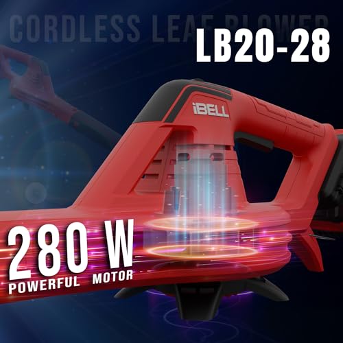 IBELL LB20-28 L1 Cordless Leaf Blower | Heavy-Duty |25–35 Min Runtime | 20V One Power Series, 280W Motor, 4.0Ah Li-ion Battery & Charger, 88 m/s Air Speed, 2.8 m³/min Air Volume- 6 Months Warranty - Image 3