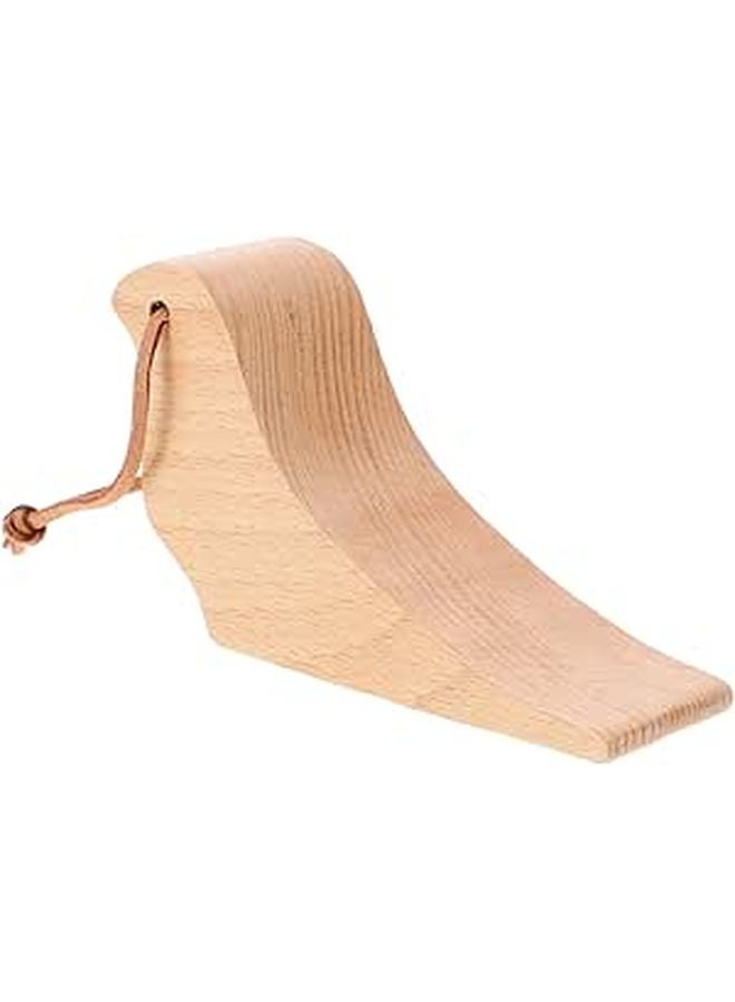Wooden Bird Shape Door Stopper with Lifting Rope Nail Free Floor Wedge Wall Protector - Image 1