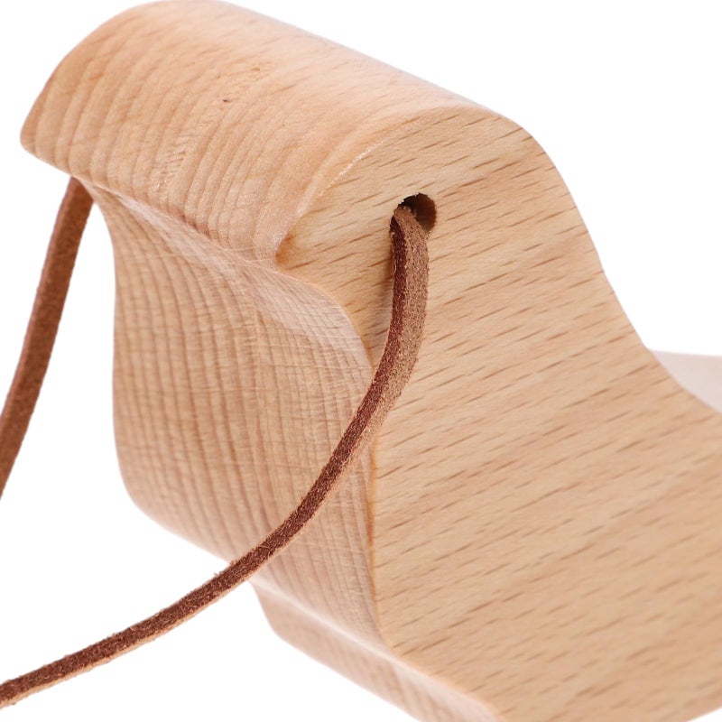 Wooden Bird Shape Door Stopper with Lifting Rope Nail Free Floor Wedge Wall Protector - Image 4