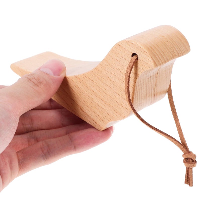 Wooden Bird Shape Door Stopper with Lifting Rope Nail Free Floor Wedge Wall Protector - Image 5