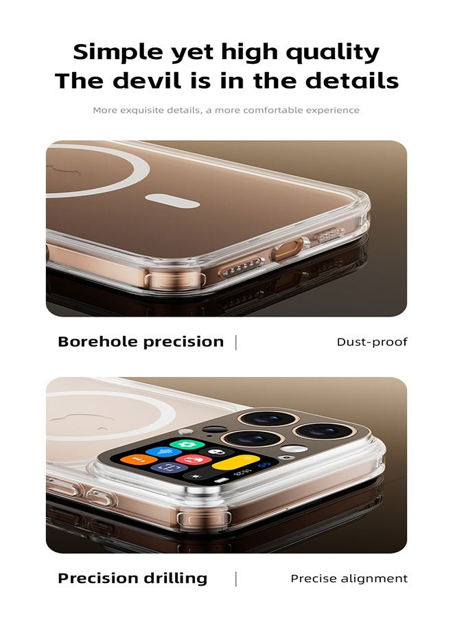 FOR iPhone 16 Pro Case Magsafe, Strong Magnet, Upgraded Delay, FOR iPhone 16 Pro Cover, Military-Grade Protection, Scratch-Resistant,FOR iPhone 16 Pro Cover Magnetic Compatible with Accessory clear - Image 4