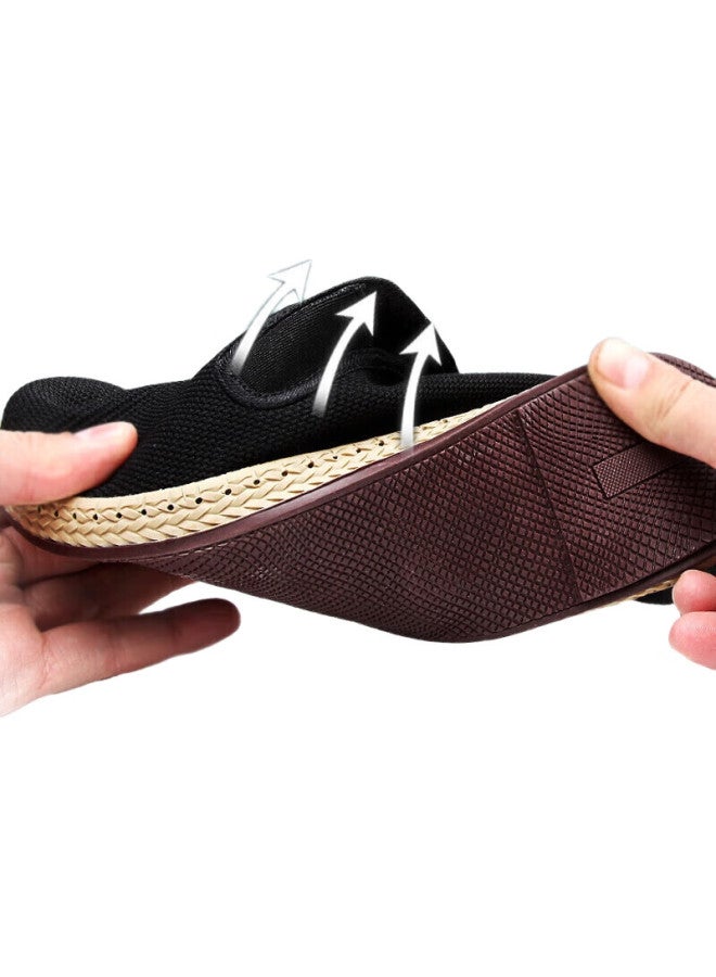 Busheyuan Traditional Beijing Cloth Shoes For Men, Breathable Comfortable Middle-Aged And Elderly Dad Shoes 81X-9601 Black 43 - Image 2