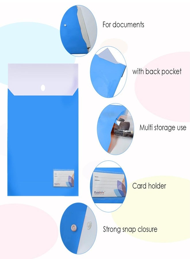 Shuban 6 Pcs Document Certificate Organizer File Folder FS Letter Size - Double Pocket Colored Envelope Holder Storage Case with Snap Button Organizer (Assorted Color) - Image 5