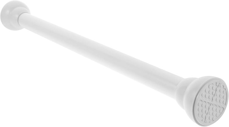 Tension No Drill Shower Curtain Rod Adjustable Telescoping Window Curtain Rod 50-80cm White for Bathroom and Closet Use - Image 1