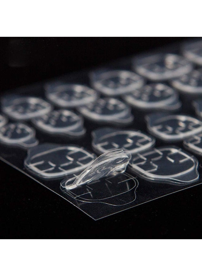 50 ورقة/عبوة لاصق أظافر مزدوج الجوانب، لاصق شفاف ومرن لأطراف الأظافر الصناعية (500 قطعة) - Image 4