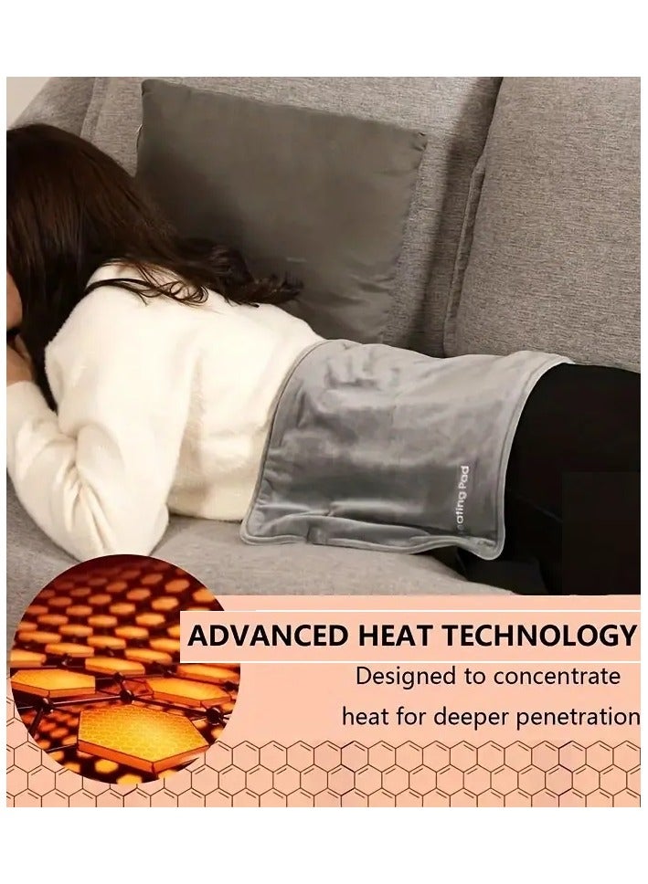 Proset Electric Heating Pad for Pain Relief, USB Fast Heating Pad for Spasms, Back, Shoulder and Hand, Intelligent Constant Temperature Control, Electric Material, Machine Washable, Gray 50 x 30 cm - Image 4