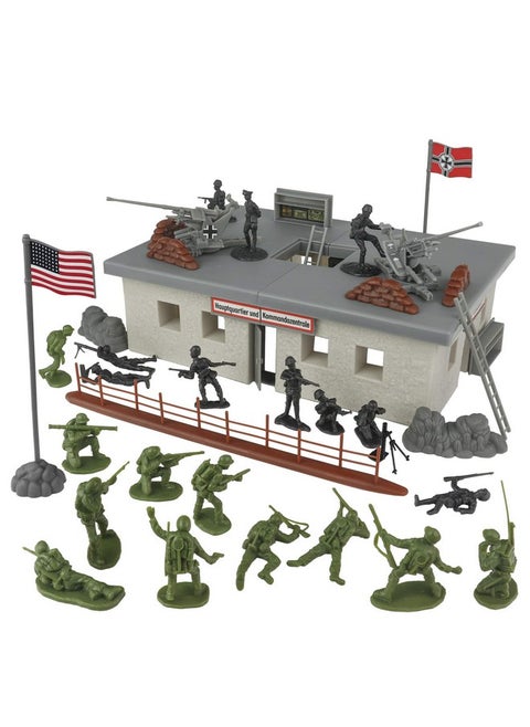 Bmc Ww2 Secret Stronghold 36Pc Plastic Army Men German Bunker Playset