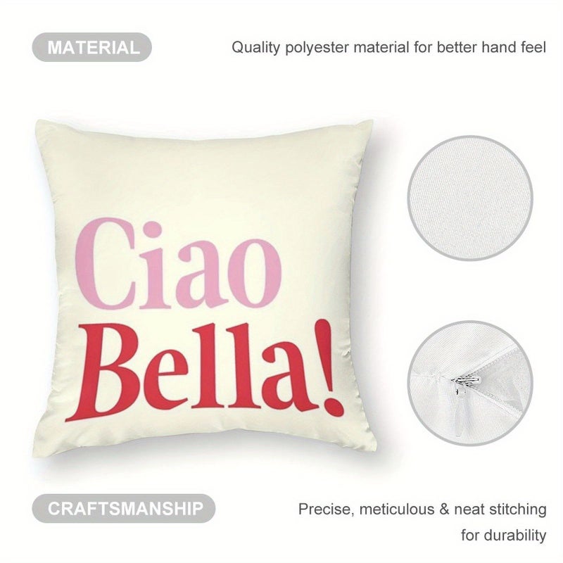 Double Sided Printed Throw Pillow Cover 45cm Polyester Machine Washable - Image 3