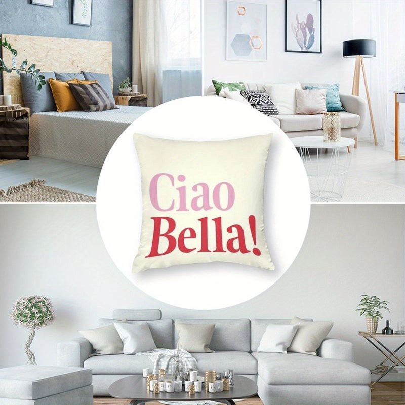 Double Sided Printed Throw Pillow Cover 45cm Polyester Machine Washable - Image 5