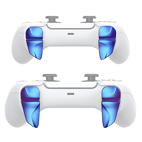 PlayVital Blade 2 Pairs Shoulder Buttons Extension Triggers for ps5 Controller, Game Improvement Adjusters for PS Portal Remote Player, Bumper Trigger Extenders for ps5 Edge - Chameleon Purple Blue - Image 5