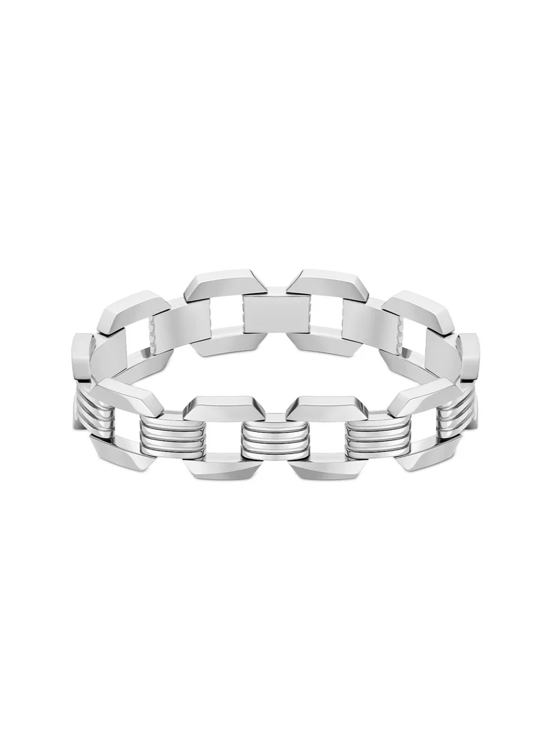Gear Silver Foldable Bracelet for Men L Size
