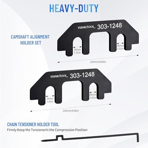 YSSNIUTOOL Camshaft Holding Tool Timing Alignment Holder Tool Kit Compatible with Ford Lincoln Mercury 3.5L 3.7L 4V Engines Replace 303-1248 303-1530 OTC 6682 with RT11 Removal Socket (DIY 303-1248) - Image 3