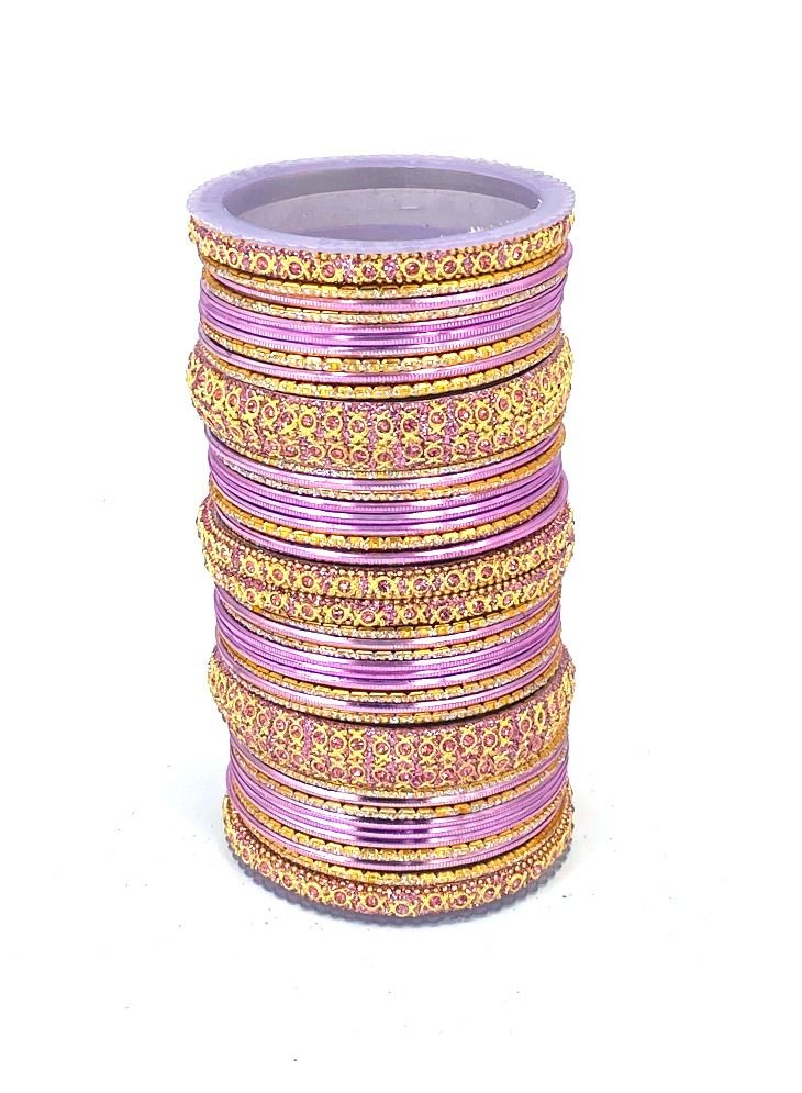 GOHONA Colorful Bangle Collection Beautifully Designed Indian Bollywood Style Alloy Metal Bangles for Kids Teenagers and Women - Image 1