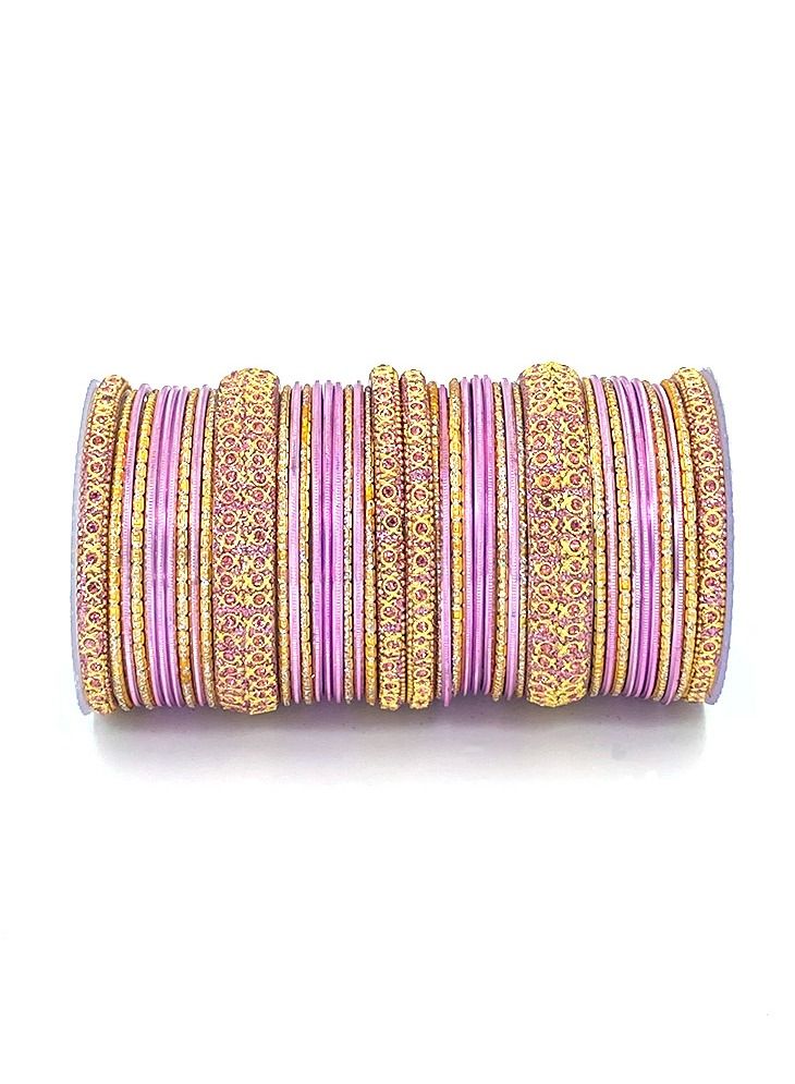 GOHONA Colorful Bangle Collection Beautifully Designed Indian Bollywood Style Alloy Metal Bangles for Kids Teenagers and Women - Image 2