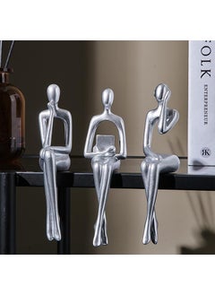 SUME Scandinavian Style Decorative 3 Pieces Abstract Thinking Statue Figurine Home Decoration Shelf Decor Living Room Accessory  - Image 1
