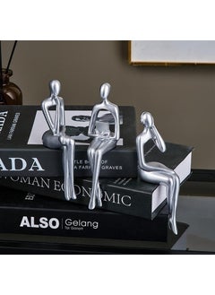 SUME Scandinavian Style Decorative 3 Pieces Abstract Thinking Statue Figurine Home Decoration Shelf Decor Living Room Accessory  - Image 2