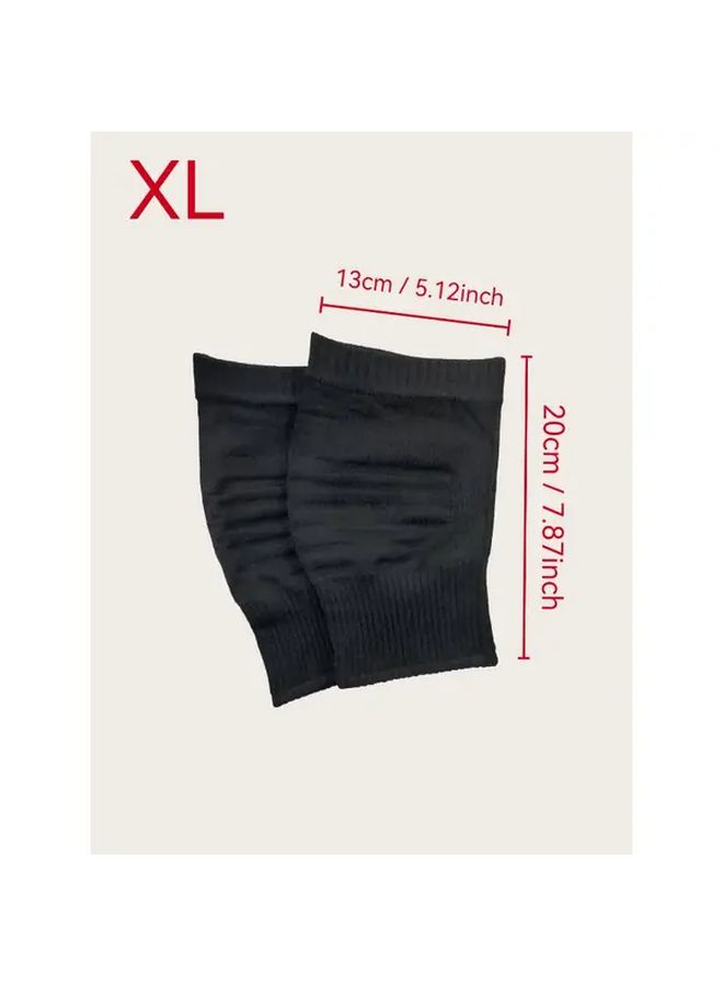 دافئات الركبة سوداء مقاس XL لكبار السن لتخفيف آلام المفاصل، داعمة بعد العمليات الجراحية قابلة للتنفس - Image 4