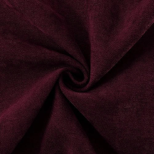 Jeneoo Burgundy Decorative Throw Pillow Covers Soft Chenille Comfy Solid Couch Cushion Case Decor (Set of 2, 18 x 18 Inches) - Image 5